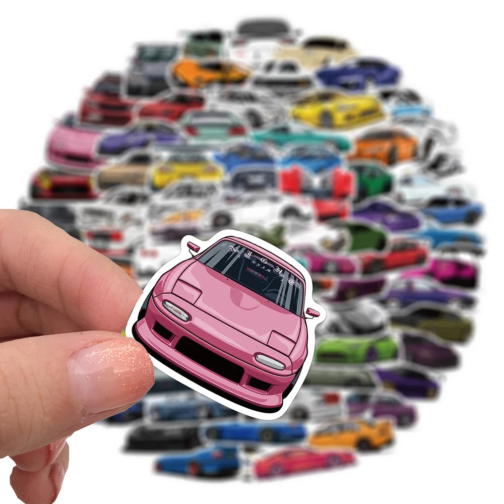 10/50/100PCS Retrofit Racing JDM Stickers